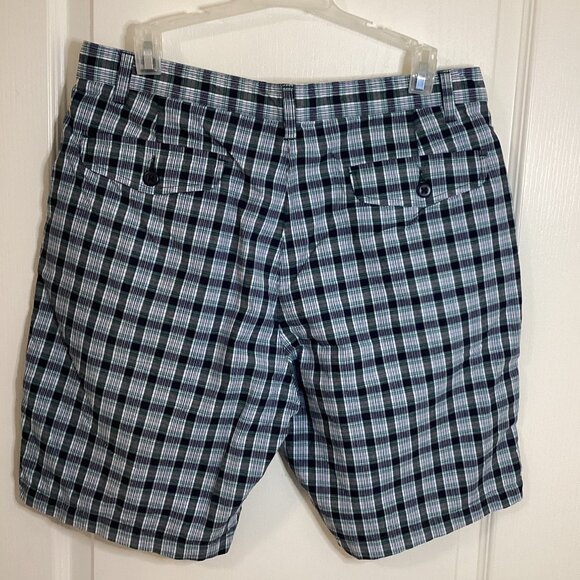 Land's End Men's Green Plaid Shorts Size 32 Casual Summer Beach Pockets - Picture 4 of 7